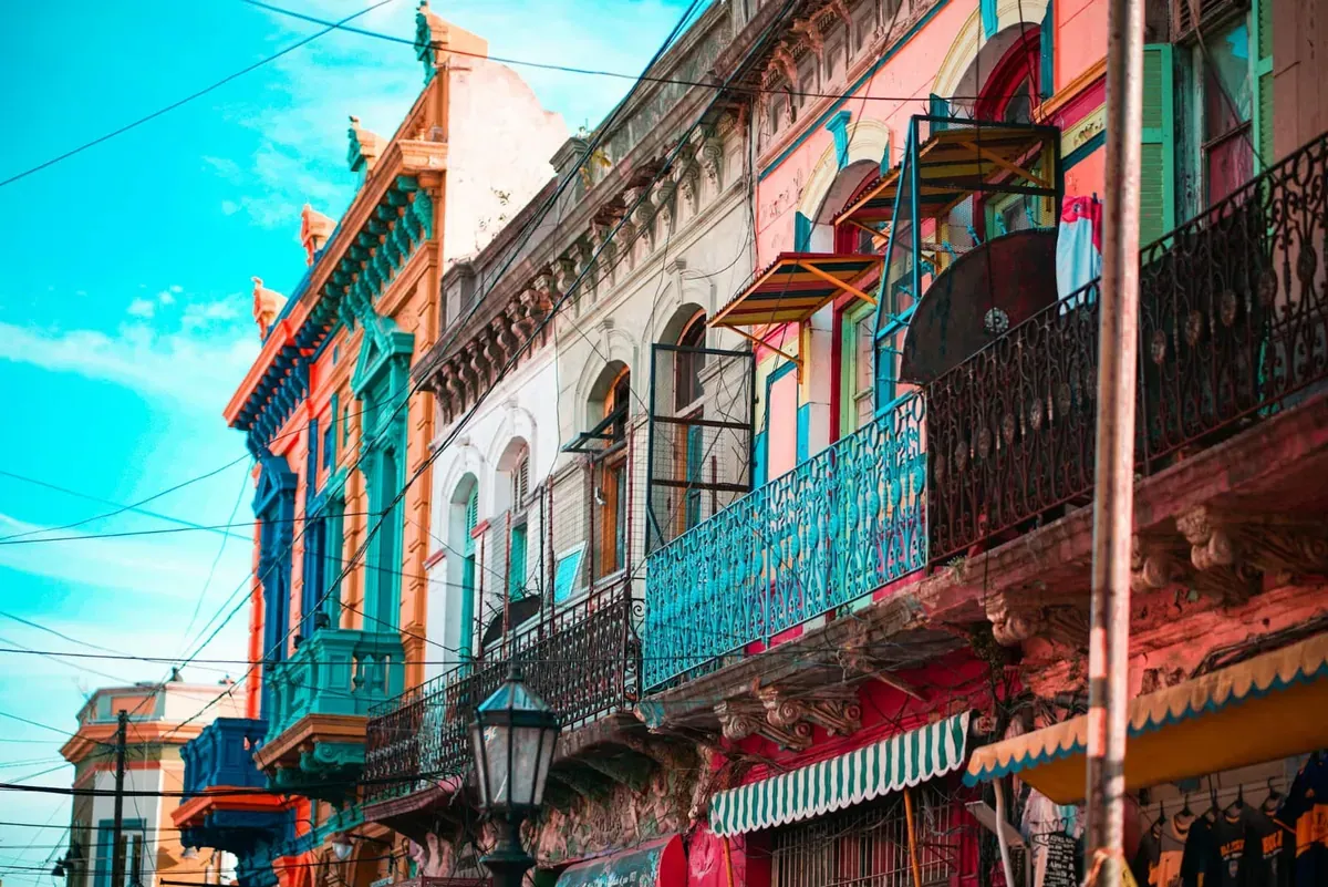 Colorful buildings in Buenos Aires, Argentina