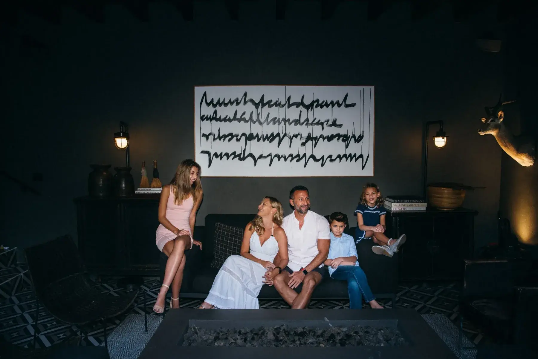 The Lockwood family on a couch
