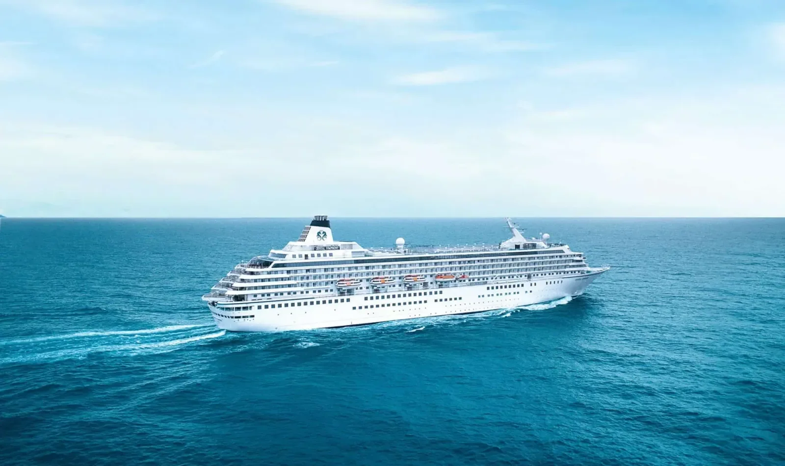 Crystal Symphony cruise ship aerial