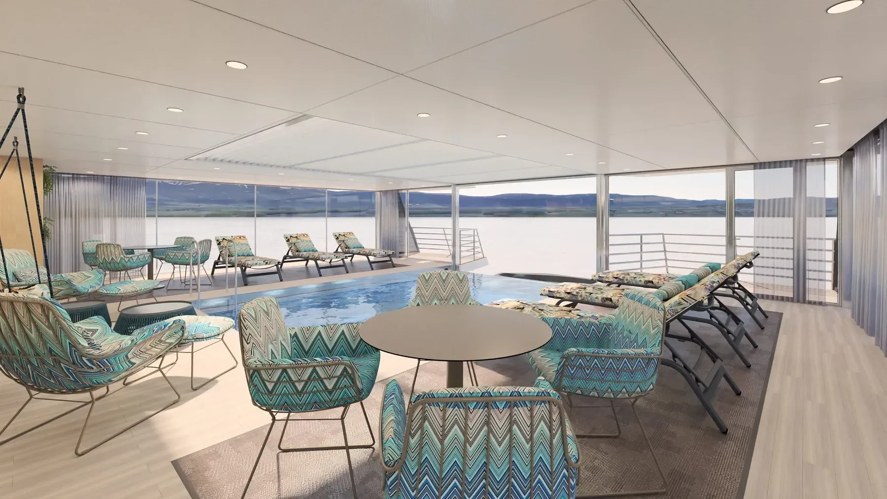 The Emerald Astra European river cruise ship pool