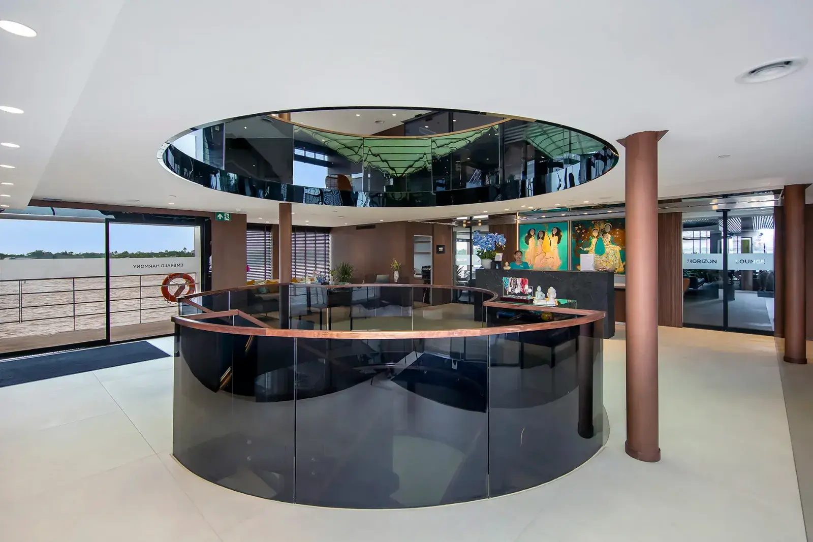 Emerald Harmony river cruise ship lobby
