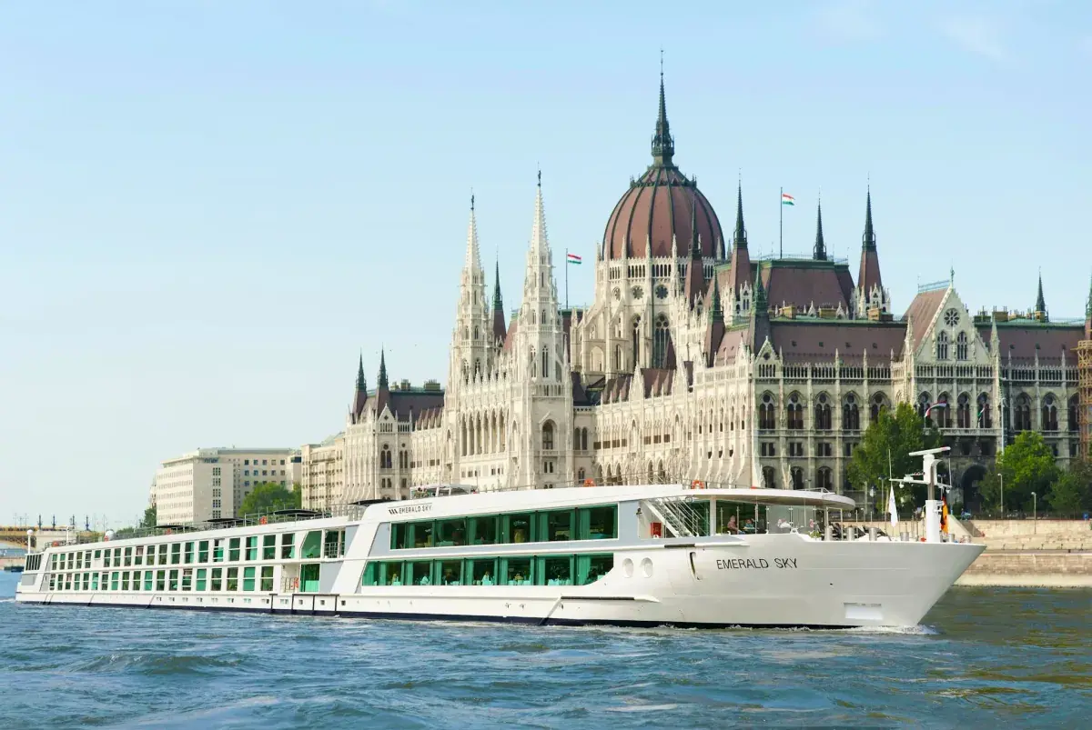 Emerald Sky river cruise ship in Budapest
