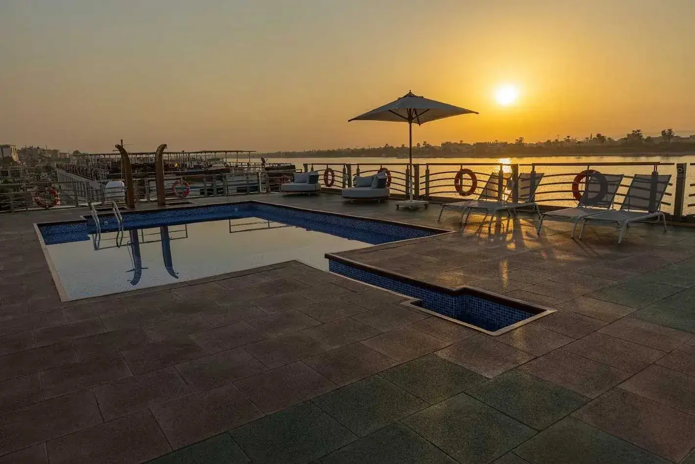 H.S. Nebu Nile River cruise ship pool deck