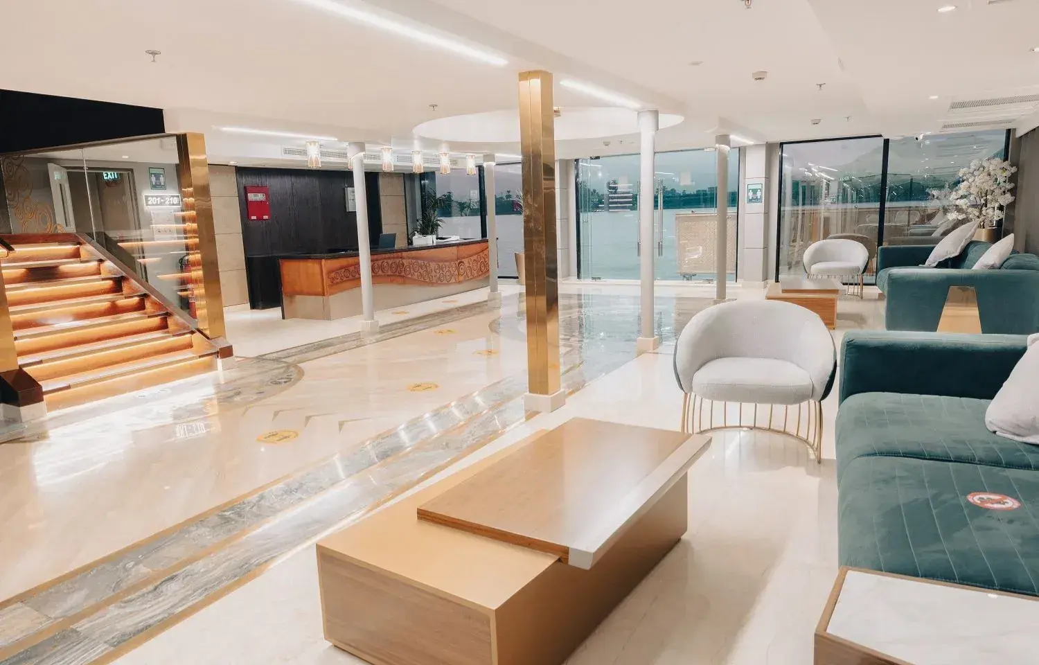 H.S. Nebu Nile River cruise ship lobby