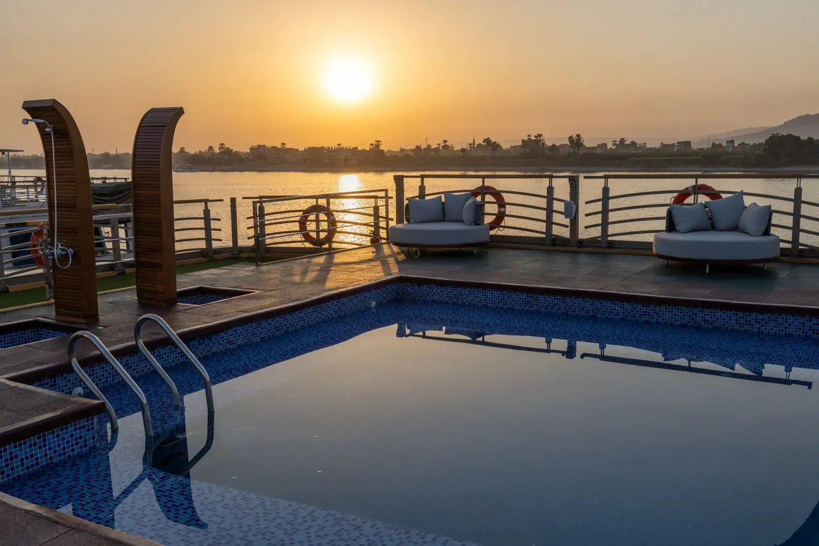 H.S. Nebu Nile River cruise ship pool deck