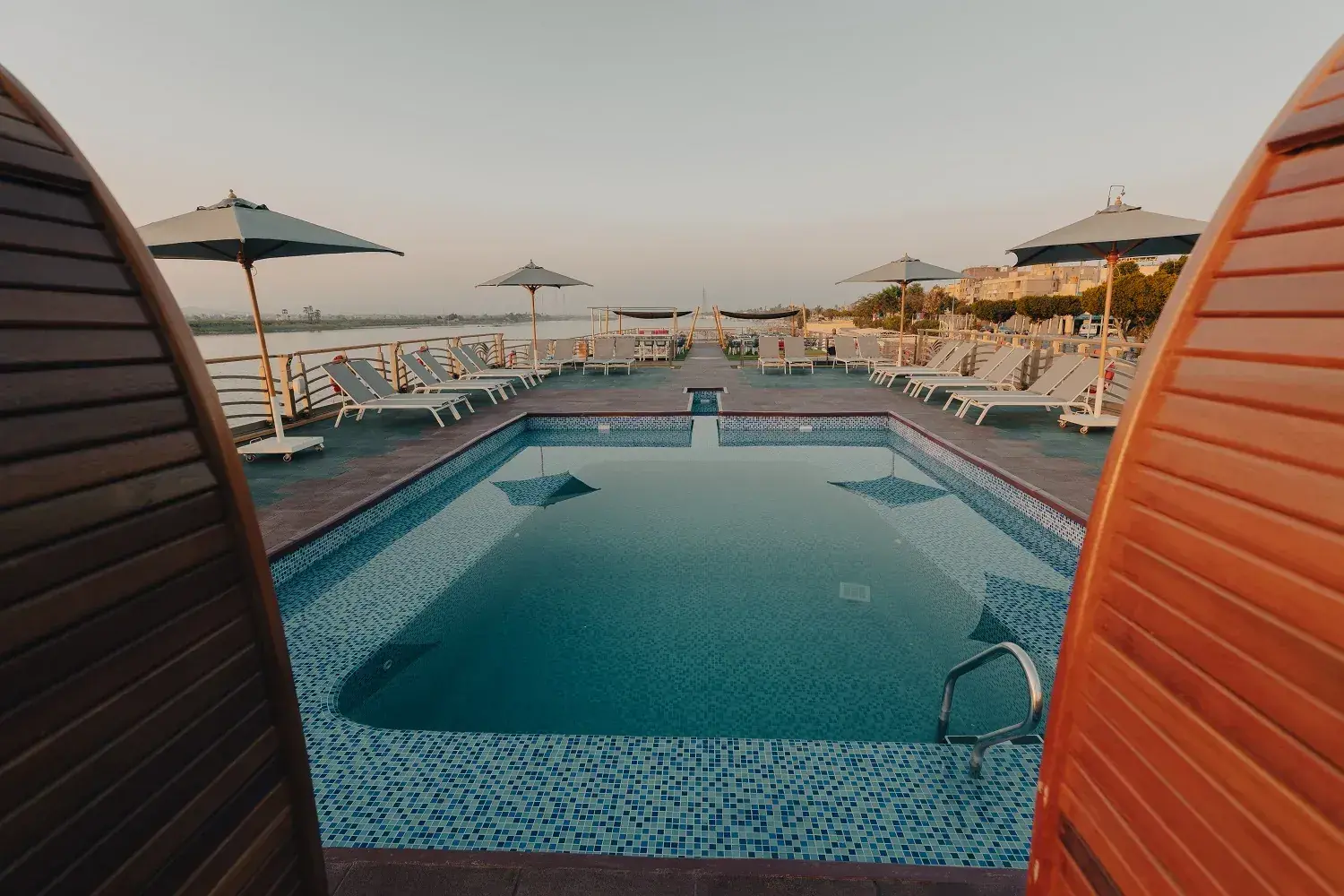 H.S. Nebu Nile River cruise ship pool deck