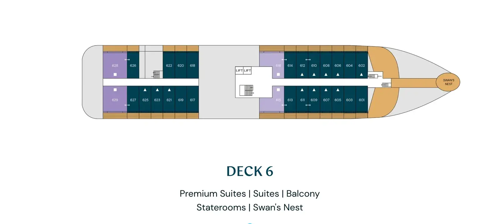 Swan Hellenic HS Minvera deck 6 map