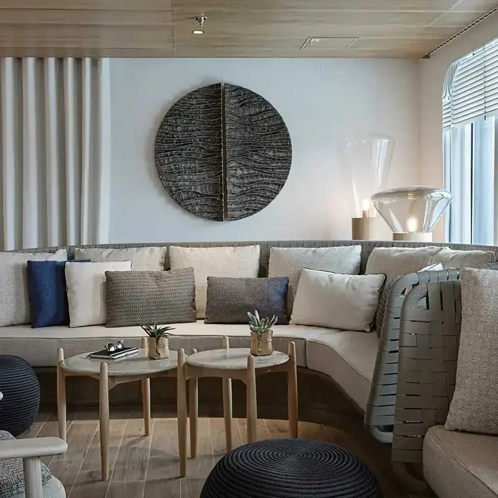 Ponant Explorer-class ship panoramic lounge and bar