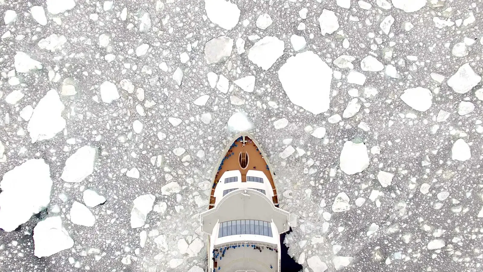 HX expeditions ms roald amundsen aerial ice field