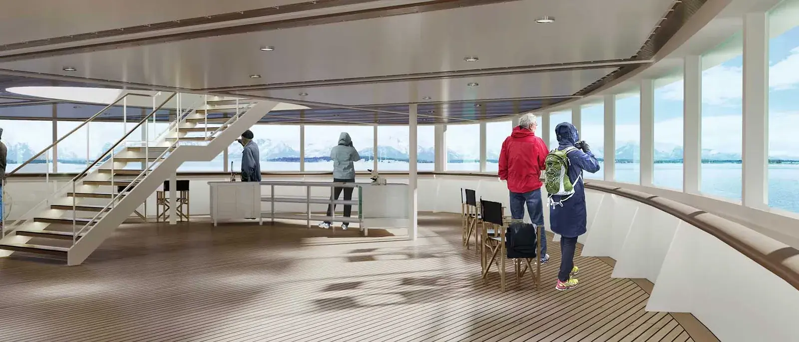 HX expeditions ms roald amundsen interior observation deck