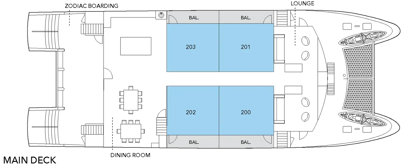 The National Geographic Delphina main deck map