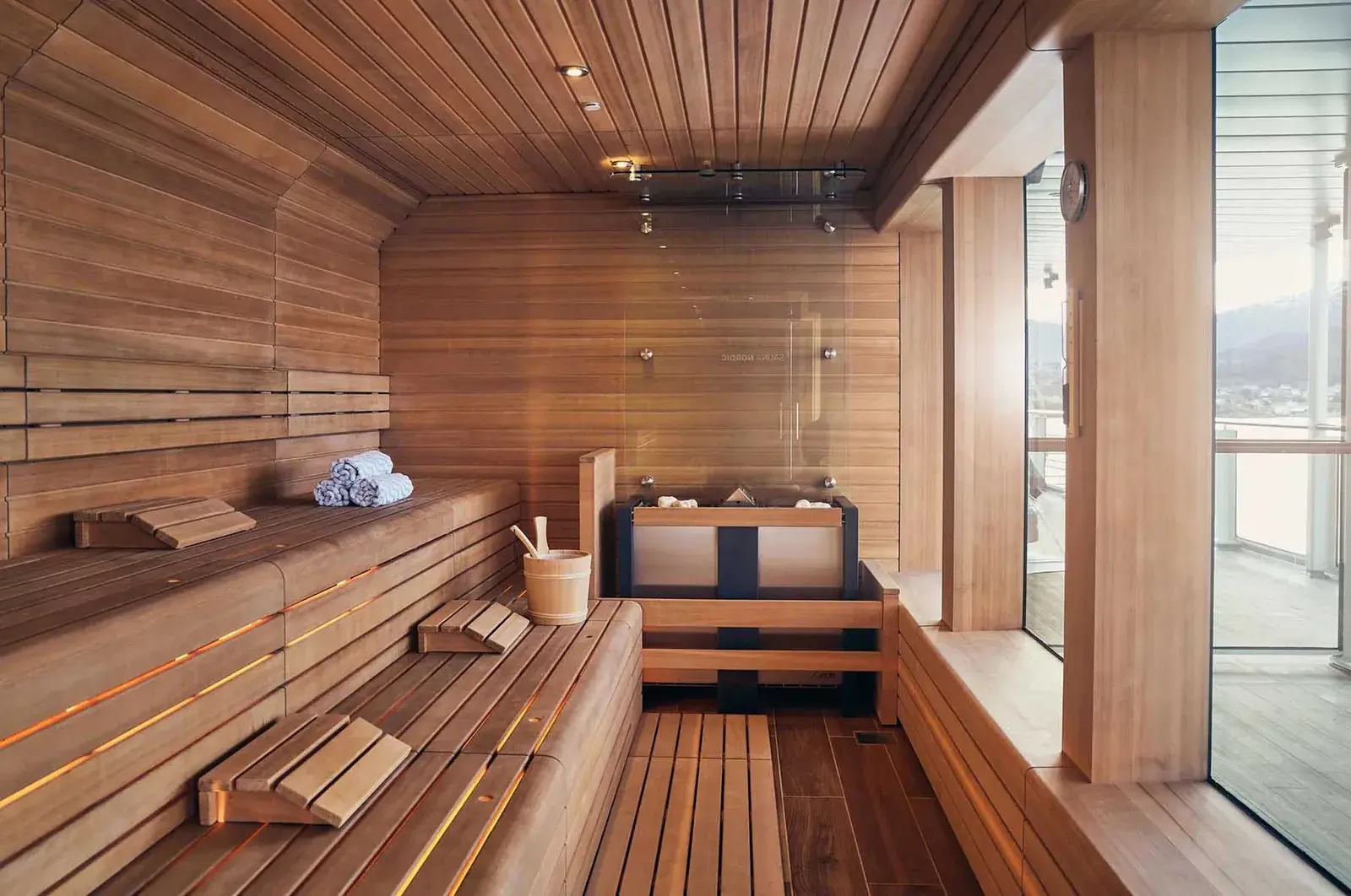 National Geographic Endurance sauna and wellness area