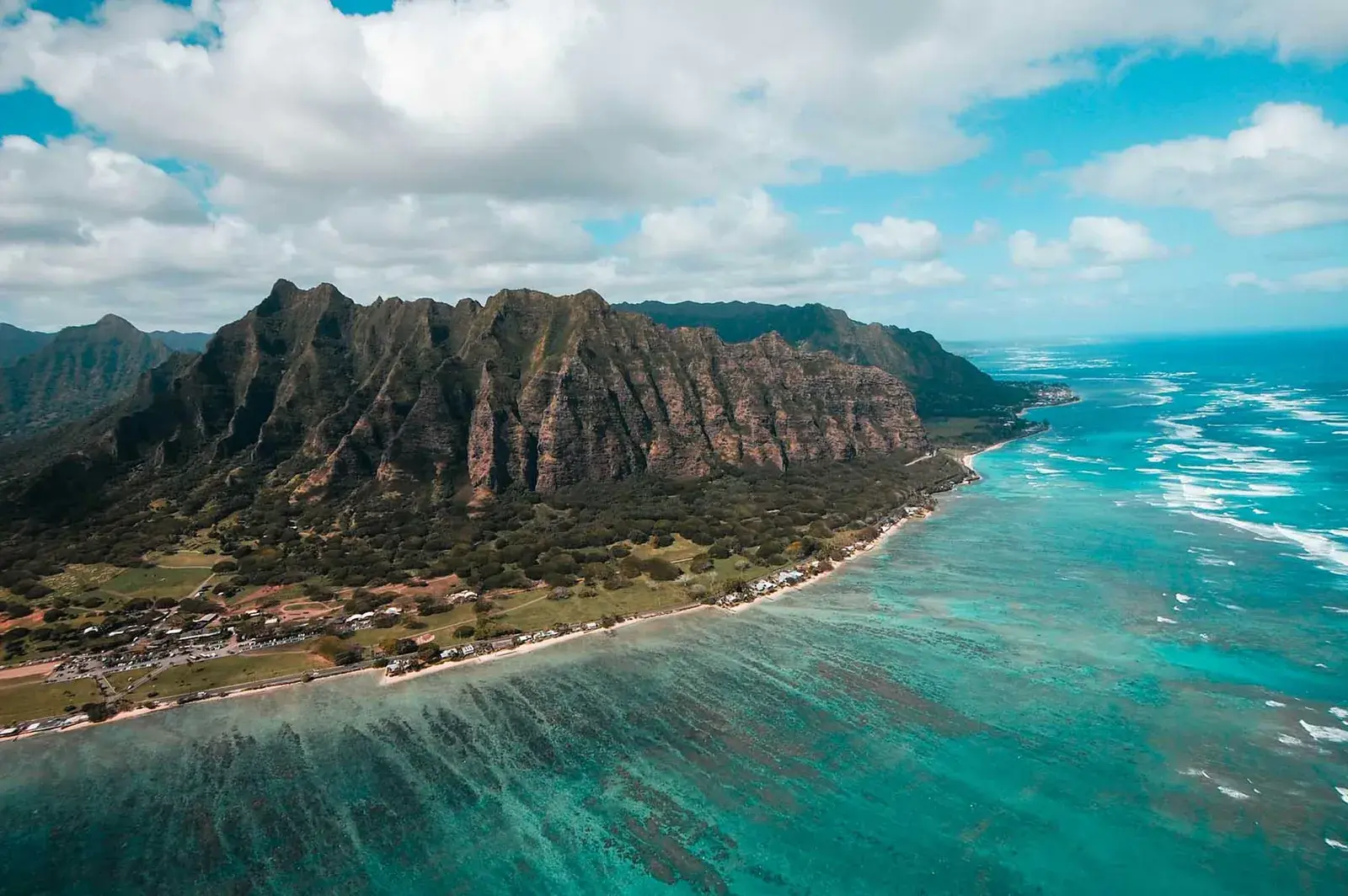 Aerial view of Diamond Head in Oahu