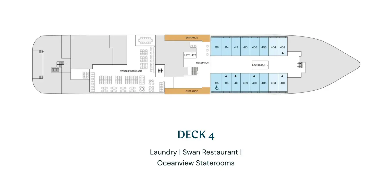Swan Hellenic expedition ship deck 4 map