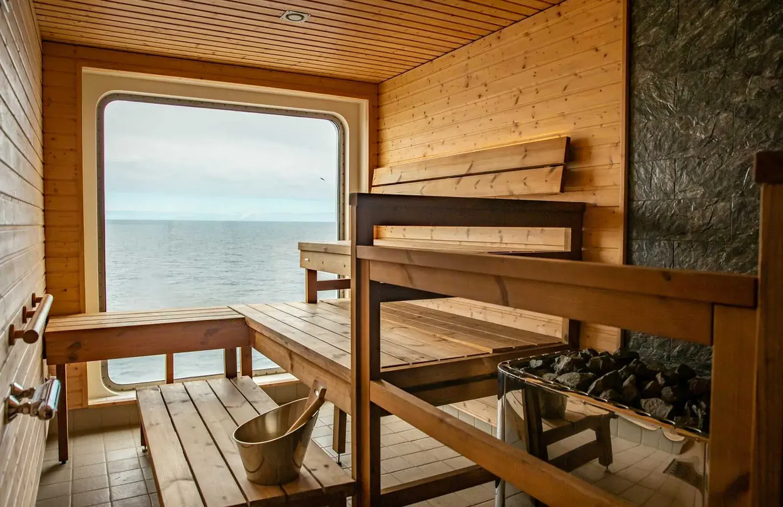 Sylvia Earle sauna and wellness area