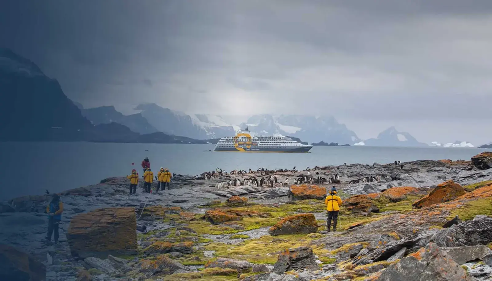 Ultramarine passengers doing a polar shore landing