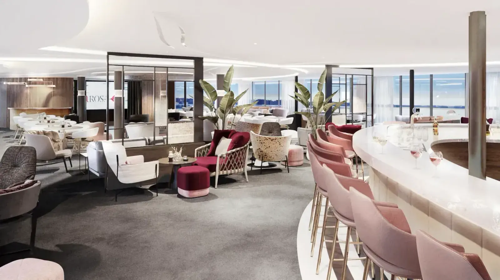 A lounge on the A-Rosa Cruises's Sena