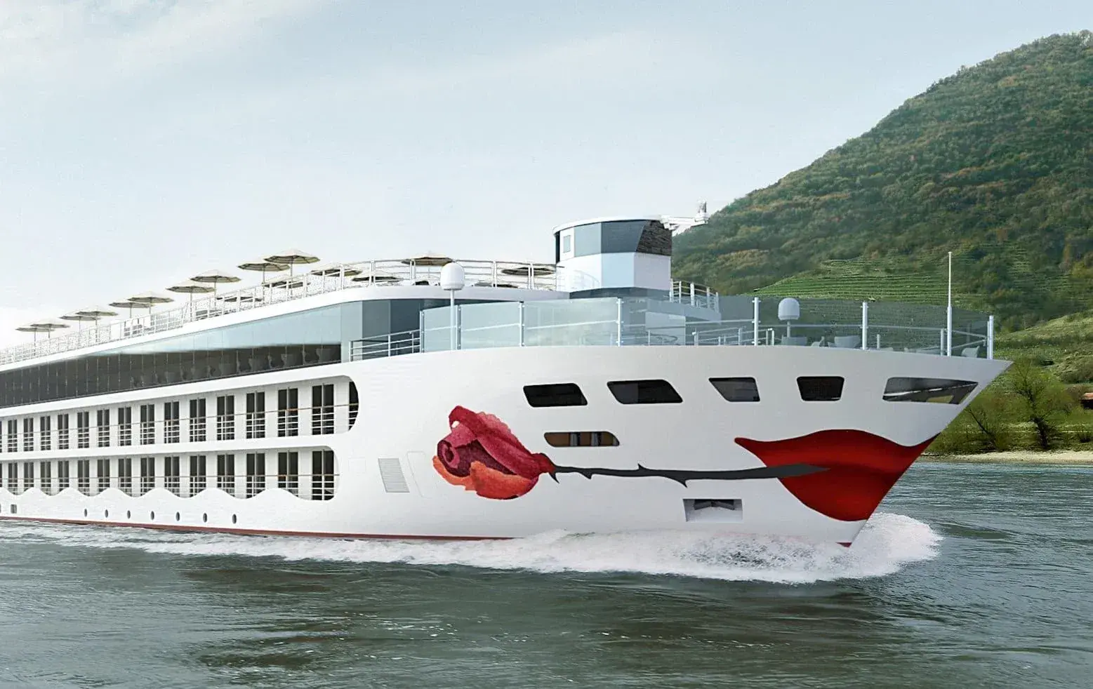 Exterior of the A-Rosa Cruises's Sena river cruise ship