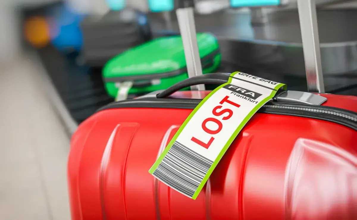 A piece of luggage with a tag on it
