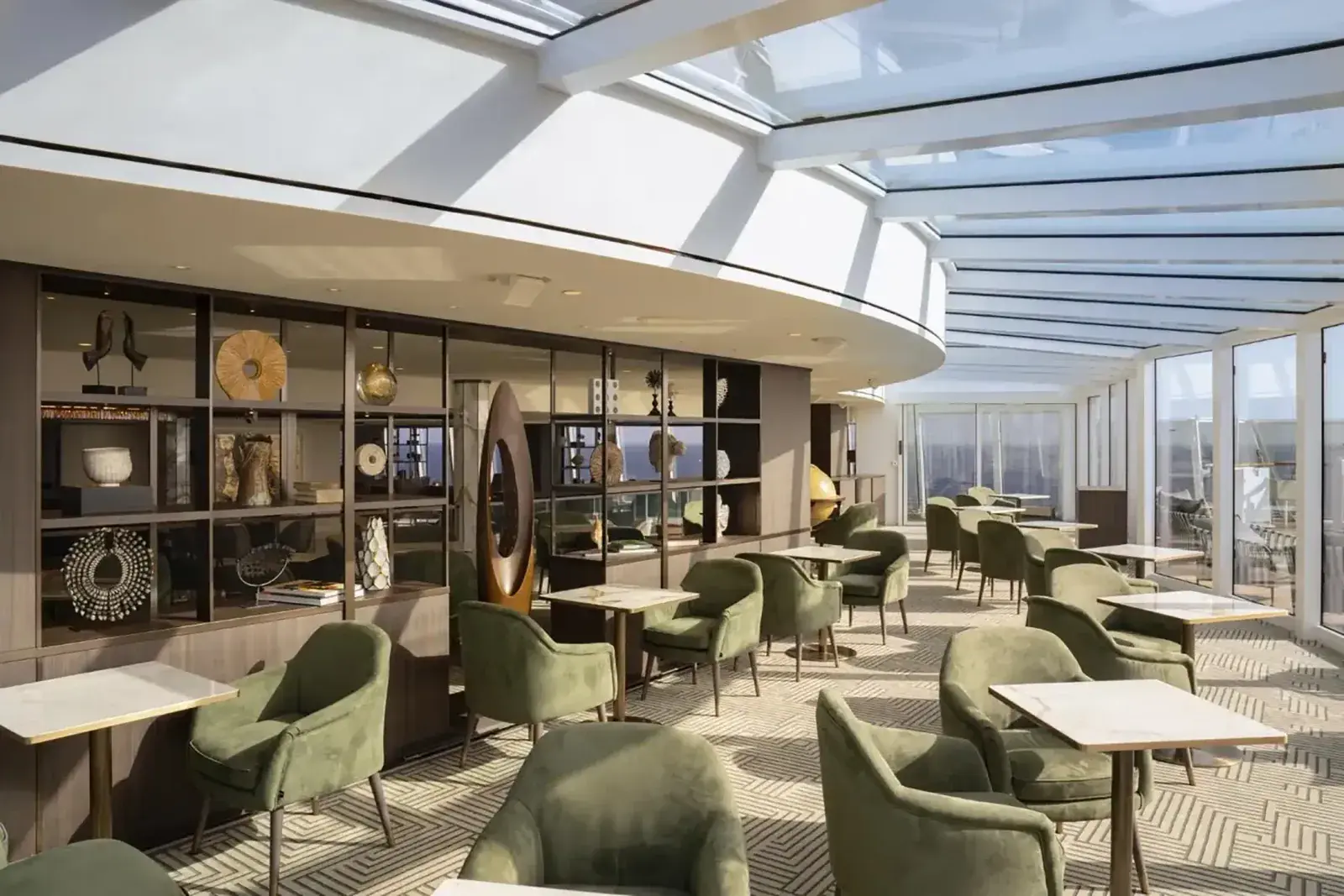 Al fresco dining area on an Explora Journeys ship