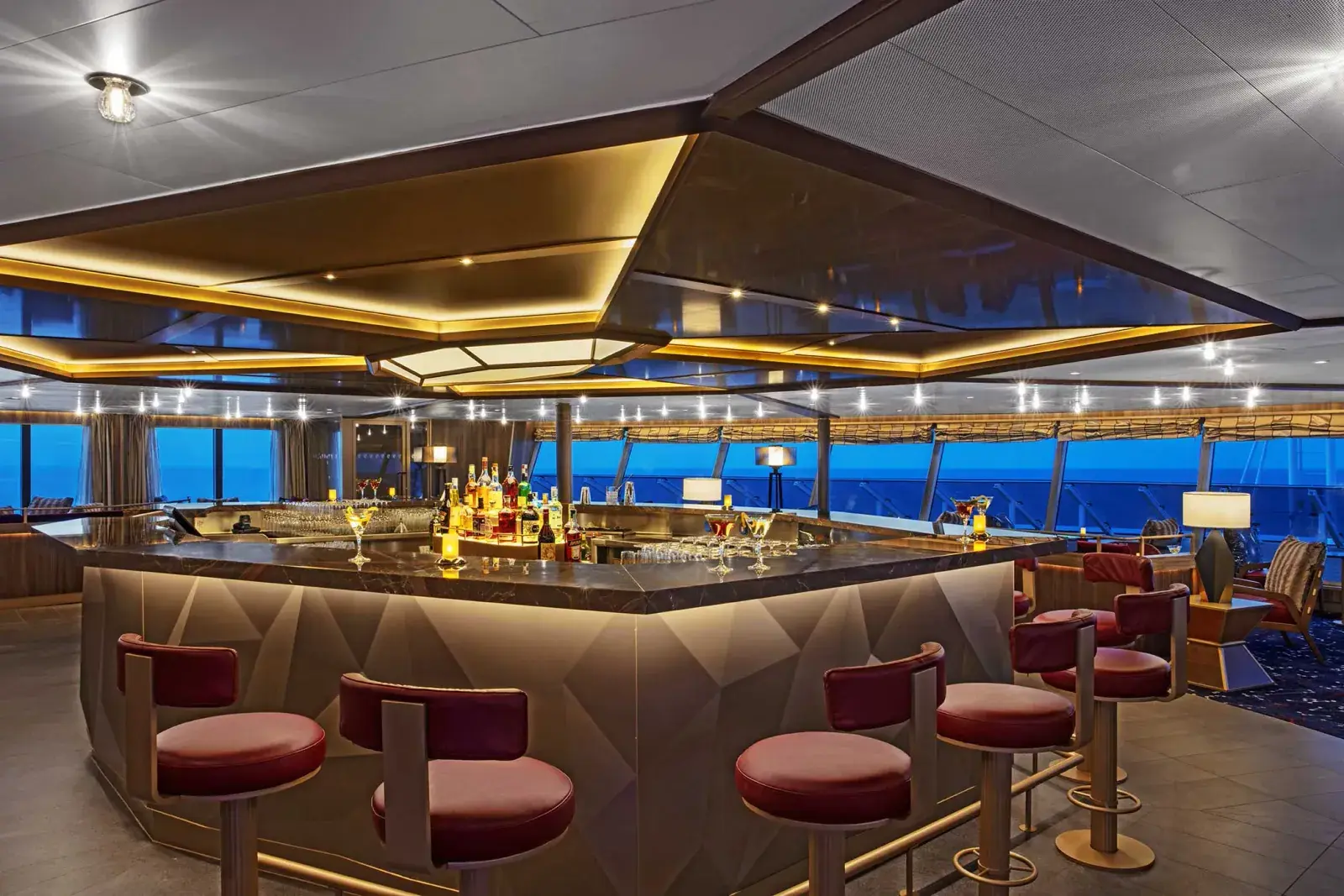 Panorama Lounge on the Seabourn Venture and Seabourn Pursuit cruise ships