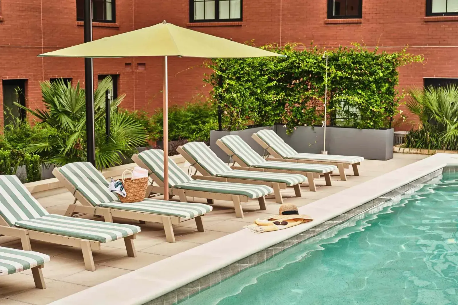 Pool area at the Ann Savannah apartment complex
