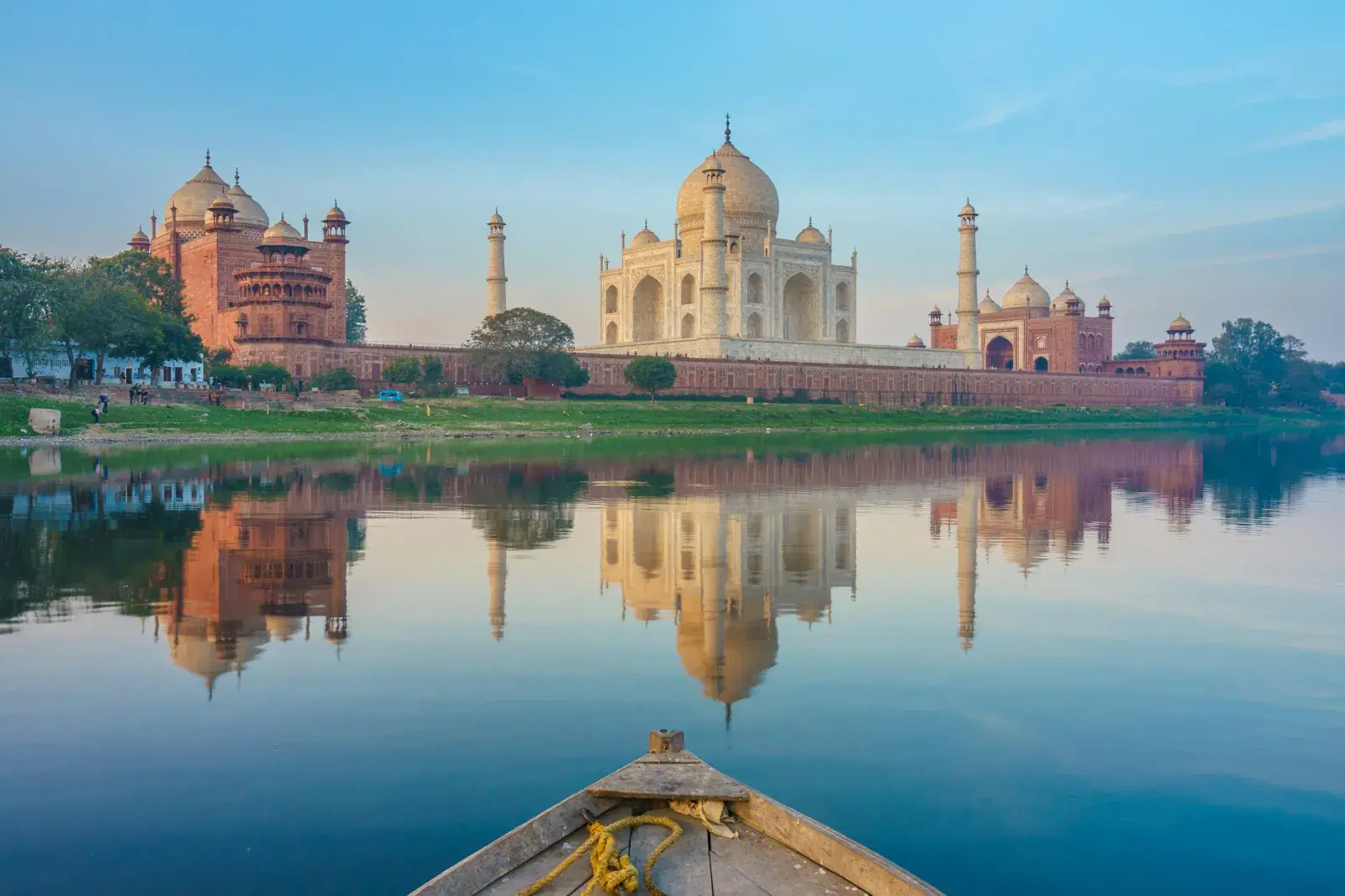 Taj Mahal in the distance
