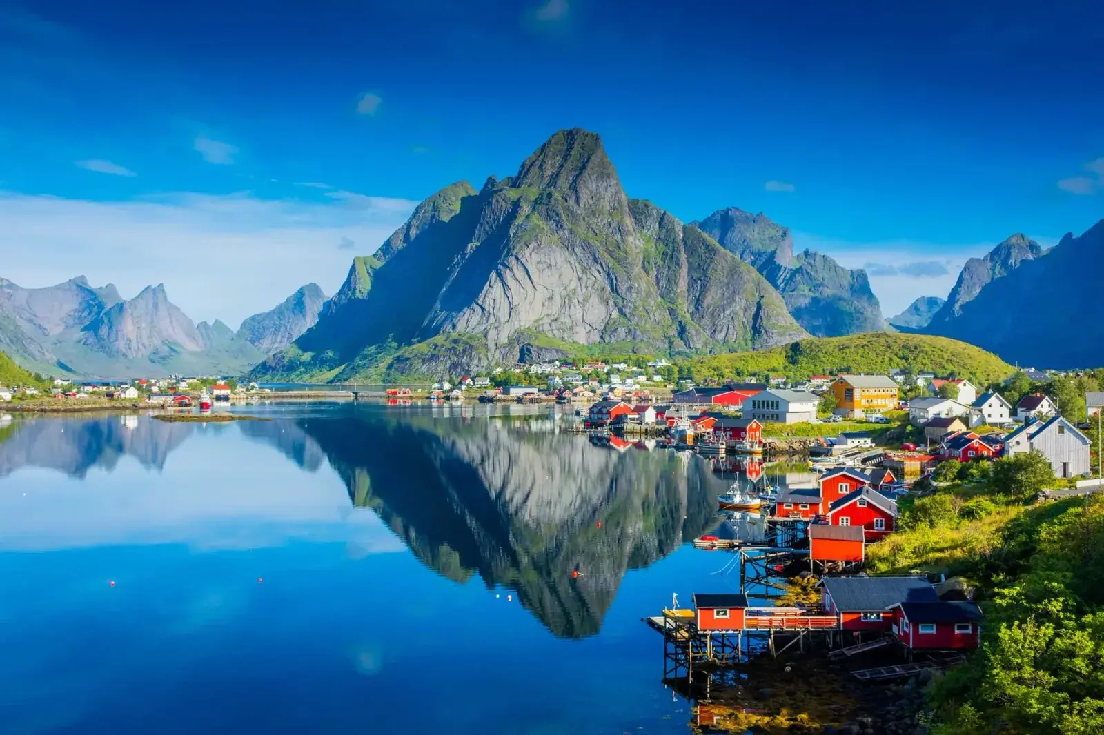A mountainous village in Norway