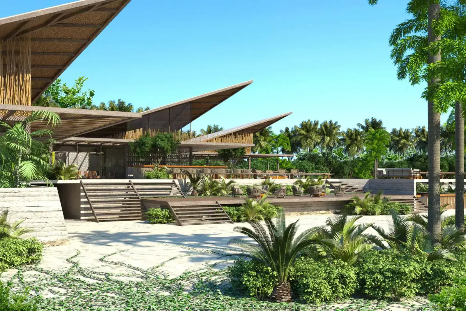 Exterior of buildings at an Anantara resort