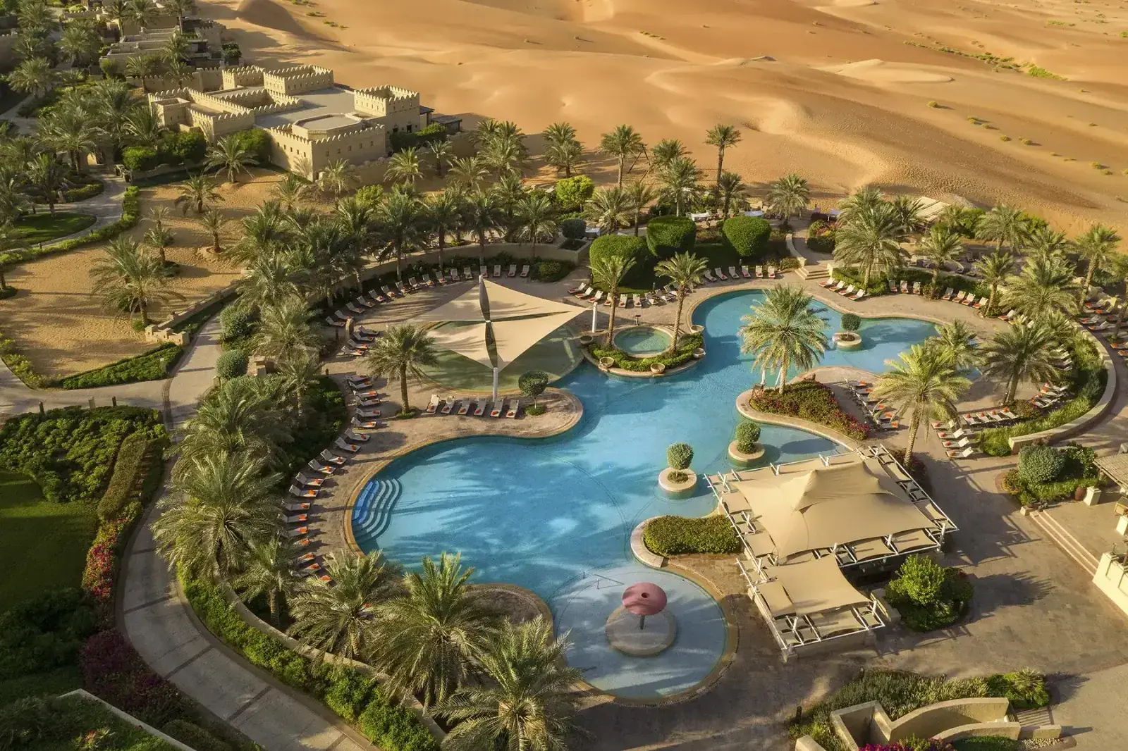 Aerial view of Qasr Al Sarab Anantara Resort