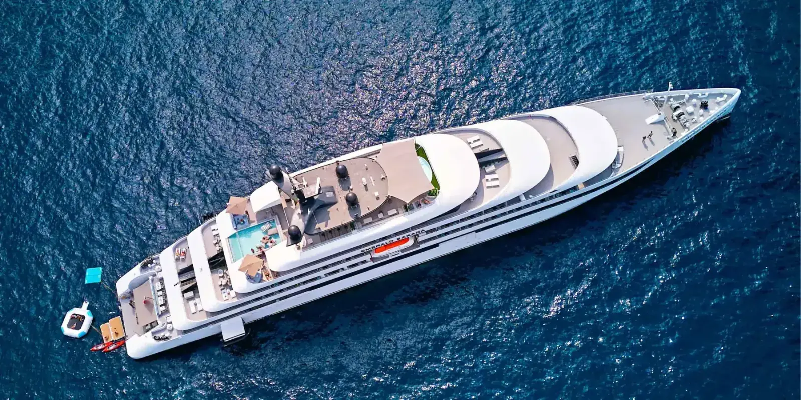 An Emerald yacht aerial
