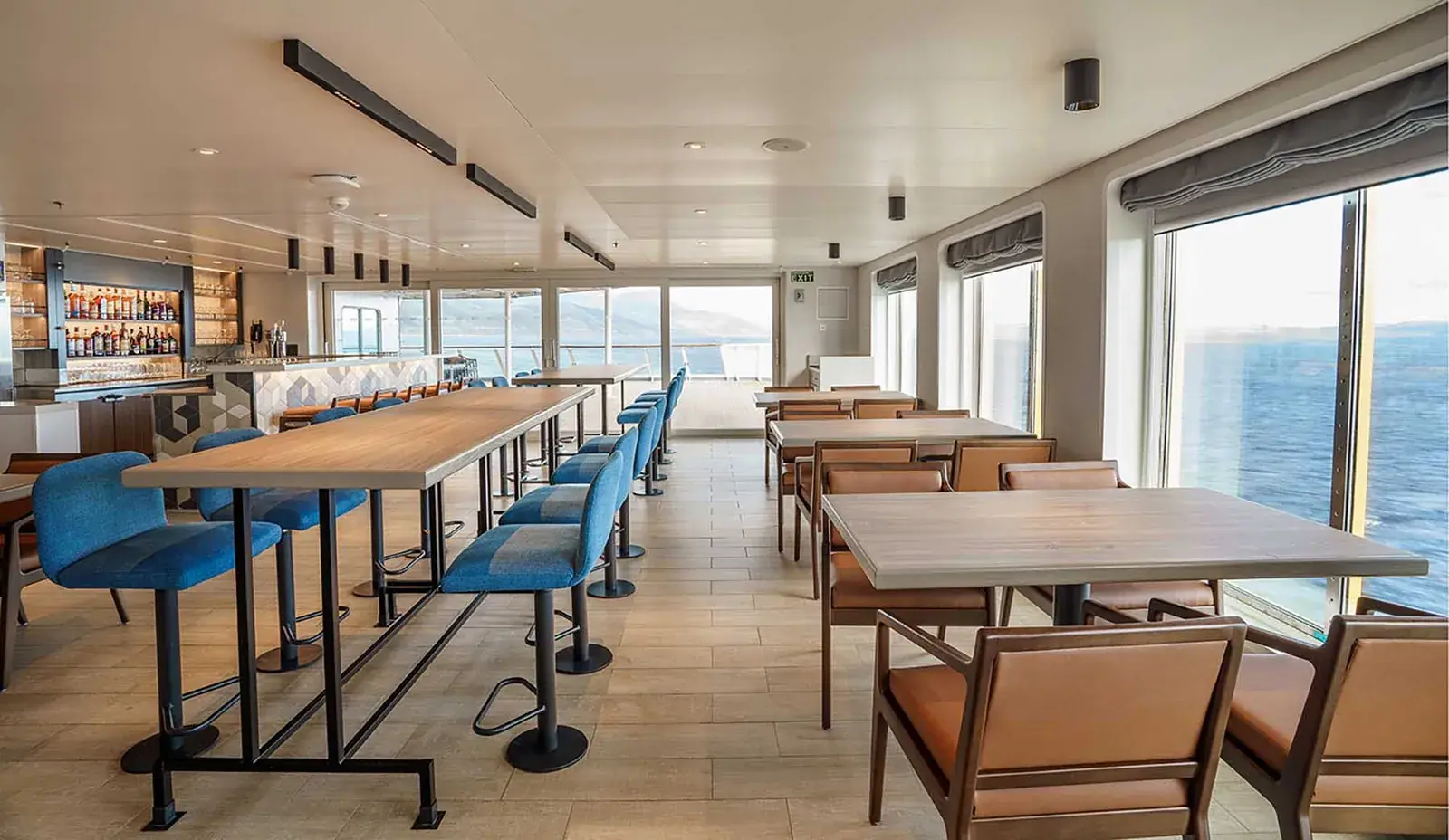 Quark Expeditions Ultramarine expedition cruise ship eating area