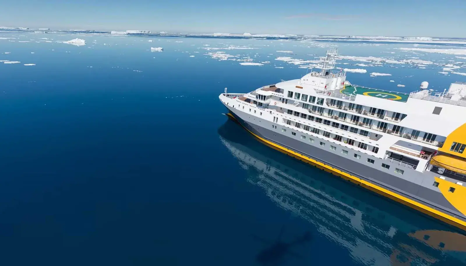 Quark Expeditions Ultramarine expedition cruise ship aerial