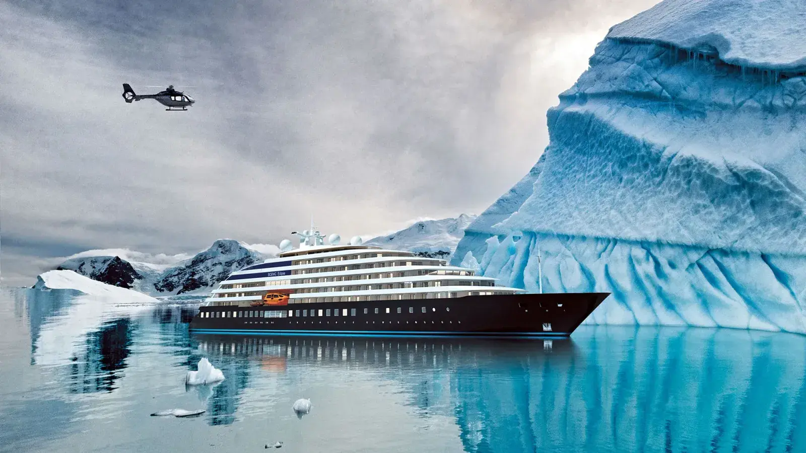 A Scenic yacht in Antarctica