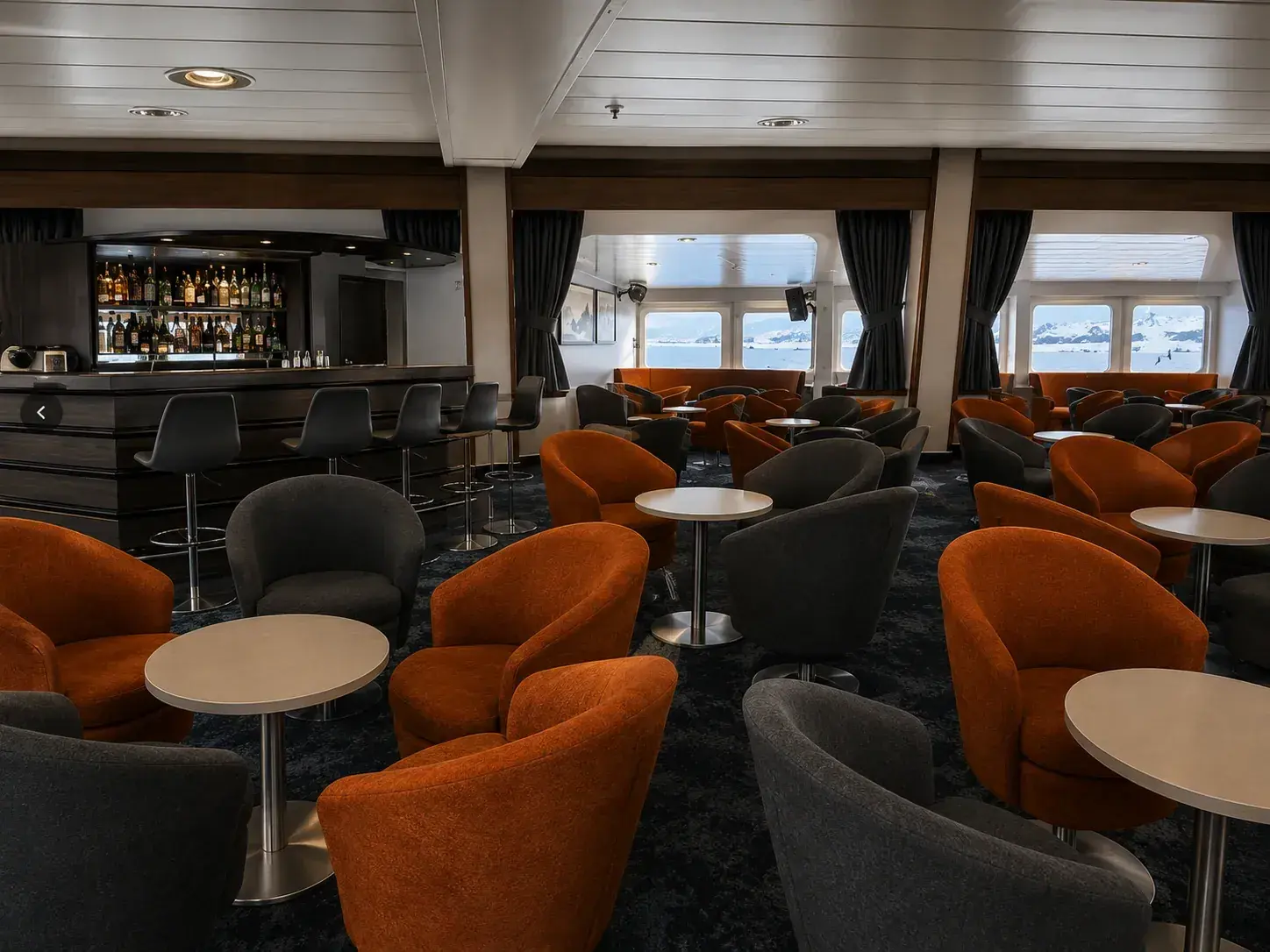 Lounge the Terra Nova Expeditions' Adventurer cruise ship