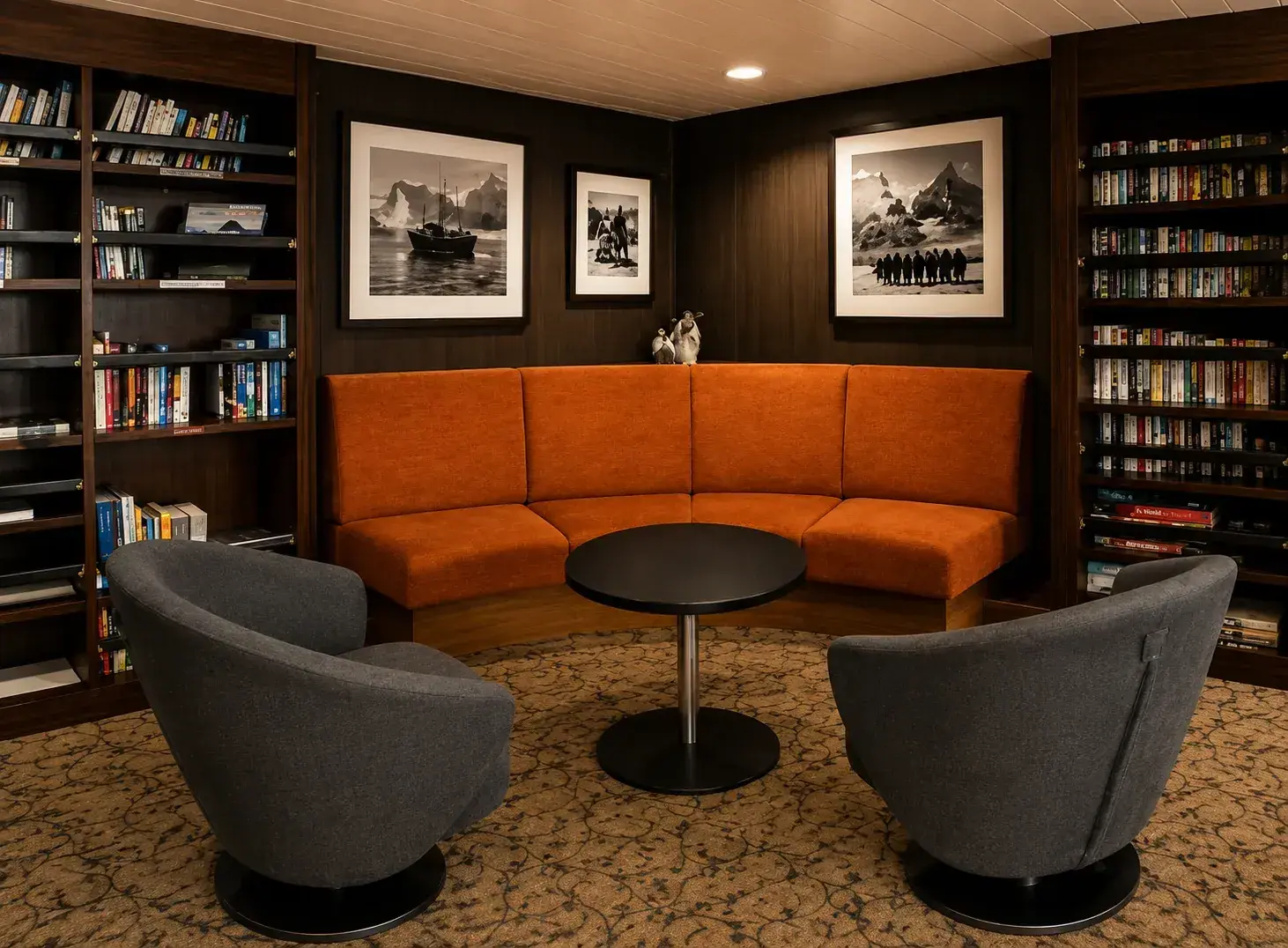 Library the Terra Nova Expeditions' Adventurer cruise ship