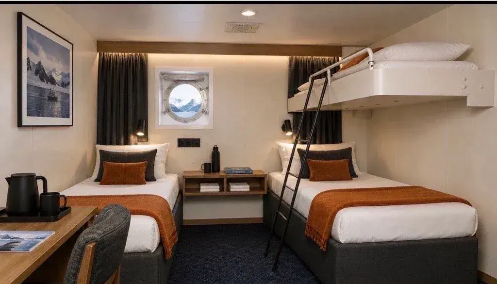 Triple cabin the Terra Nova Expeditions' Adventurer cruise ship