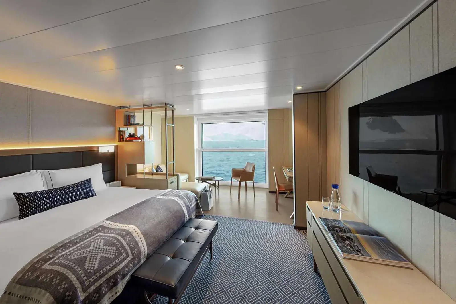 Viking Polaris Nordic Balcony stateroom interior