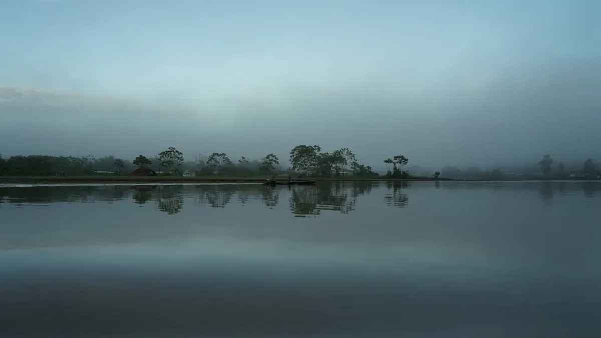 Amazon River with mist