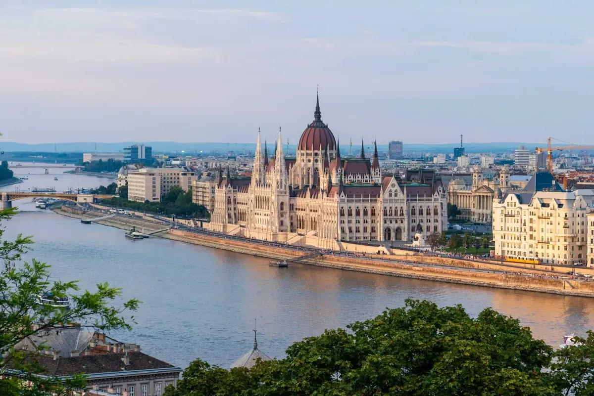 Aerial of Budapest in Hungary