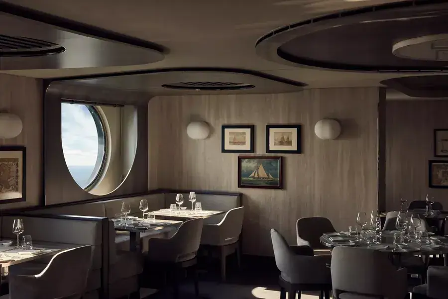 Med Yacht Club restaurant on deck 4 aboard Explora III