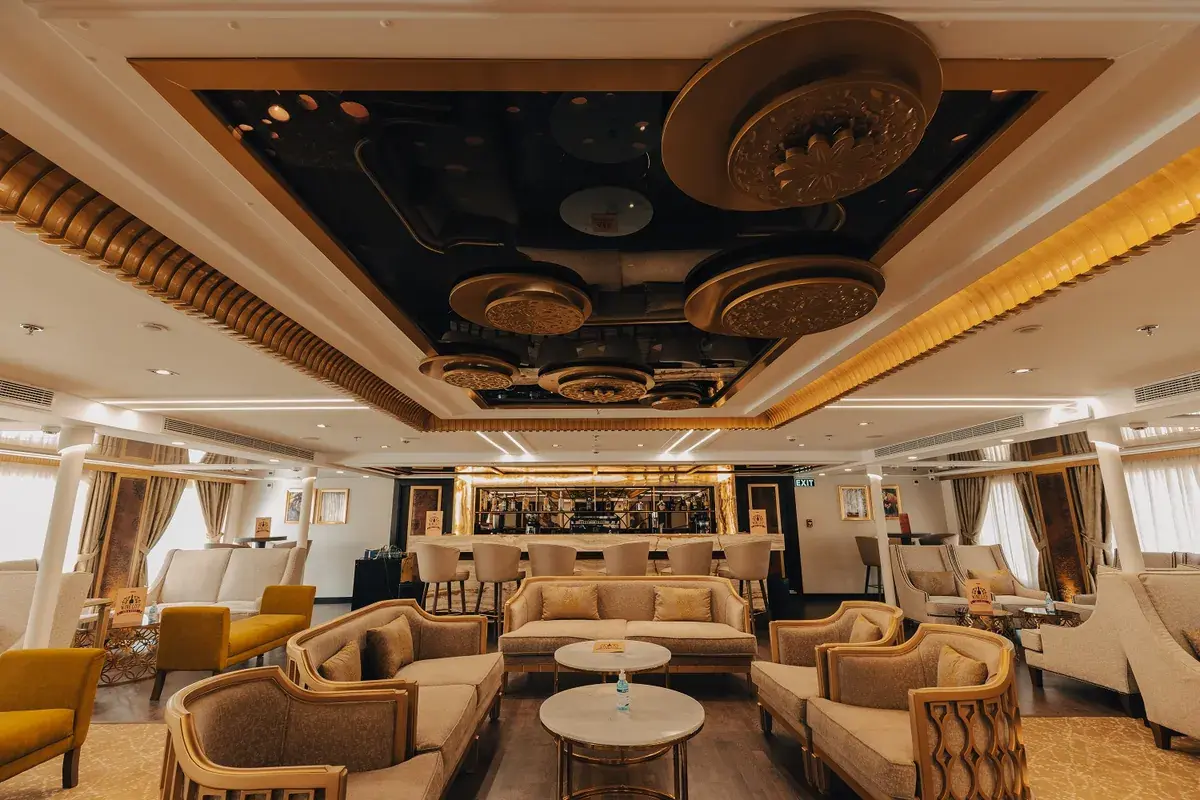 HS Nebu Nile cruise ship lounge and bar area