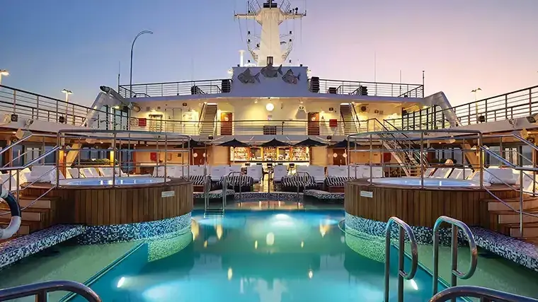 Oceania Marina pool and hot tubs deck