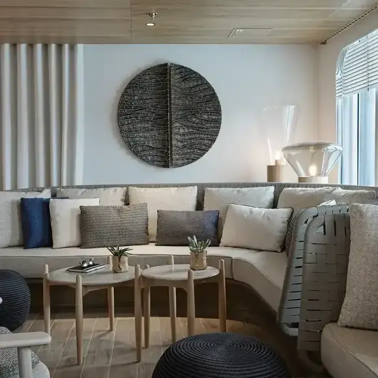 Ponant Explorer-class ship panoramic lounge and bar