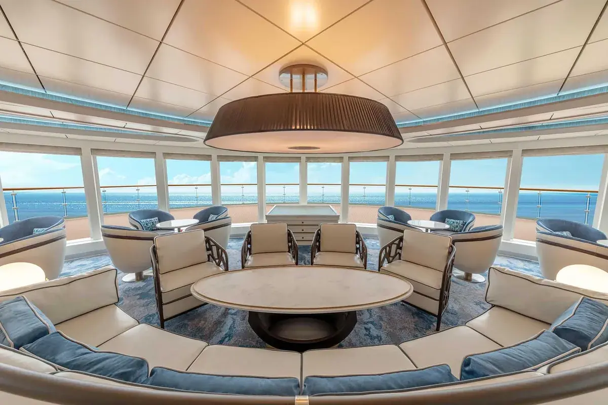 Sylvia Earle observation lounge with panoramic polar views
