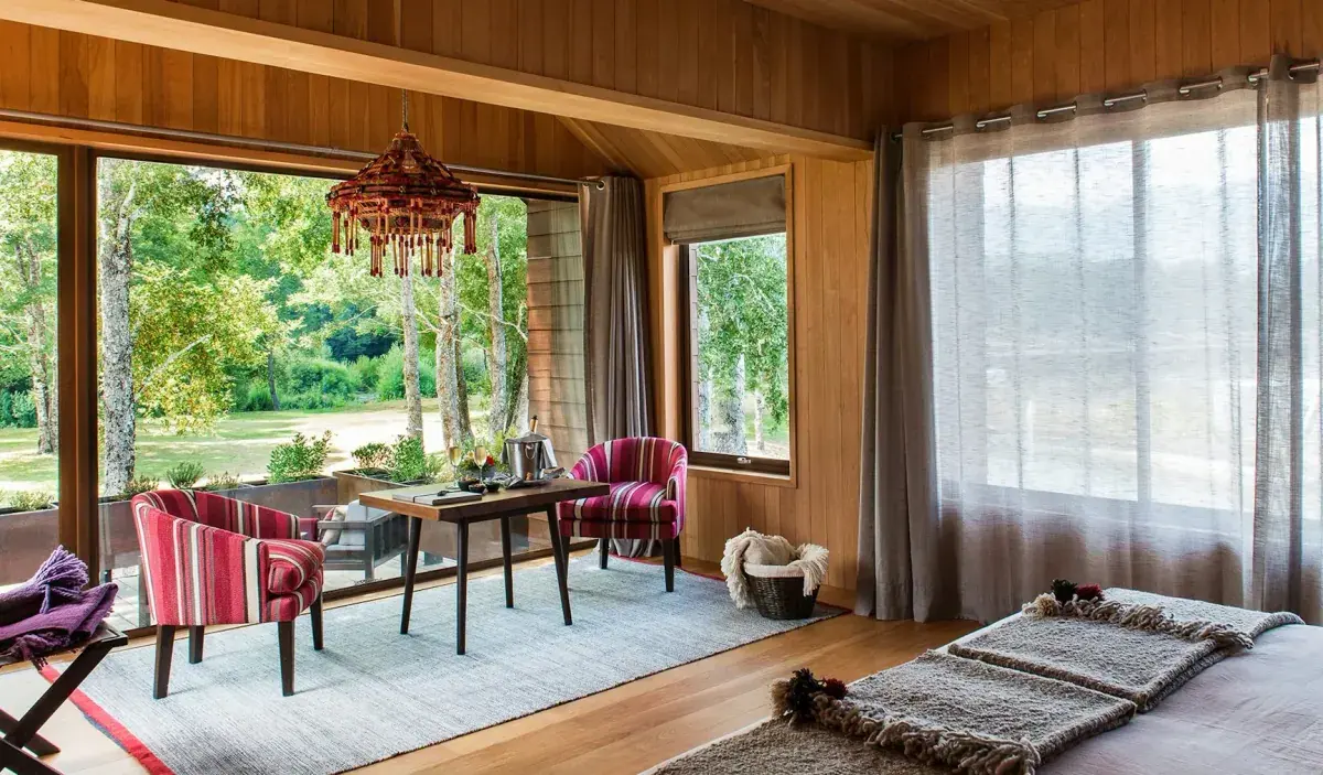 Living area of a suite at &Beyond Vira Vira lodge