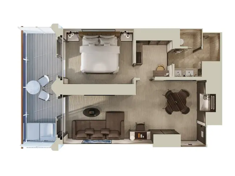 Floorplan of a Cove Residence aboard Explora III