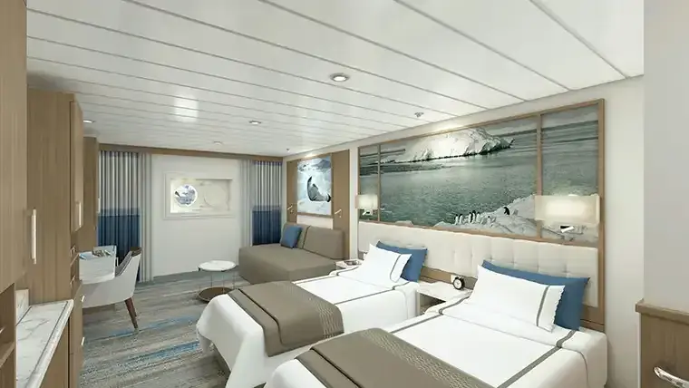 Greg Mortimer Aurora Stateroom Double Share interior