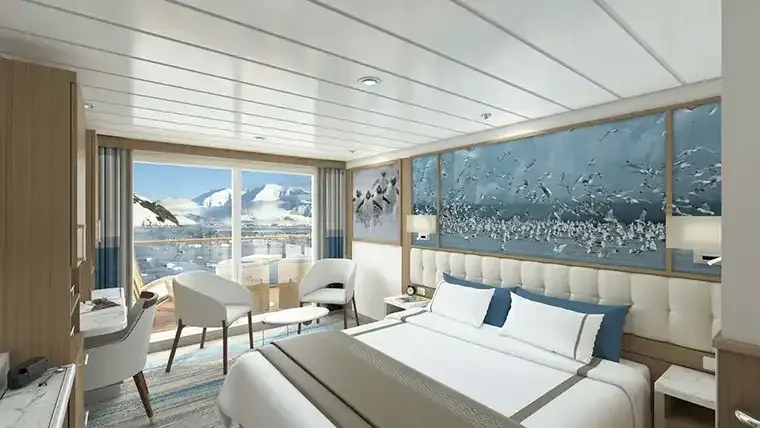Greg Mortimer Balcony Stateroom Category C interior