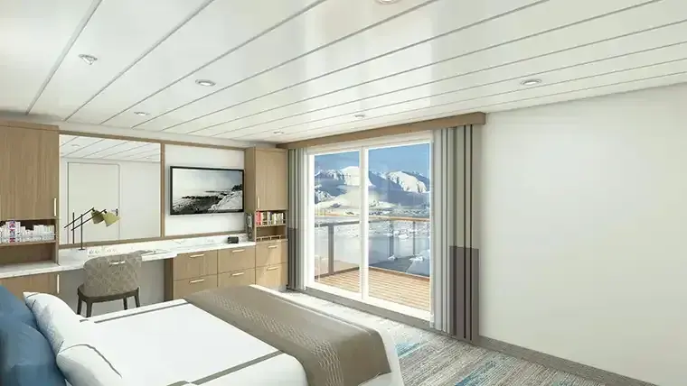 Greg Mortimer Balcony Stateroom Superior interior